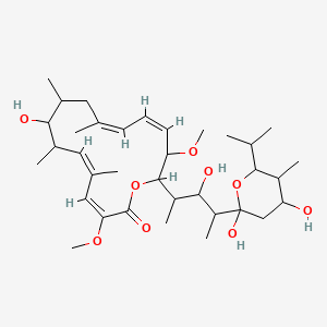 (3E,5Z,11Z,13Z)-16-[4-(2,4-dihydroxy-5-methyl-6-propan-2-yloxan-2-yl)-3-hydroxypentan-2-yl]-8-hydroxy-3,15-dimethoxy-5,7,9,11-tetramethyl-1-oxacyclohexadeca-3,5,11,13-tetraen-2-one