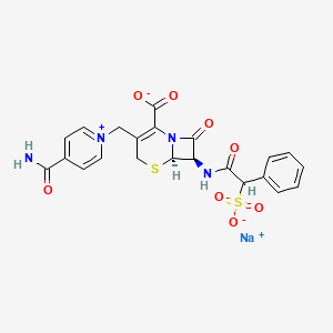 molecular formula C22H19N4NaO8S2 B1235392 Cefsulodine sodium 