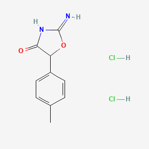 molecular formula C10H12Cl2N2O2 B12354043 2-Amino-5-(4-methylphenyl)-4,5-dihydro-1,3-oxazol-4-one dihydrochloride 