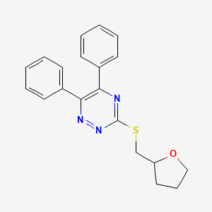 3-(2-Oxolanylmethylthio)-5,6-diphenyl-1,2,4-triazine