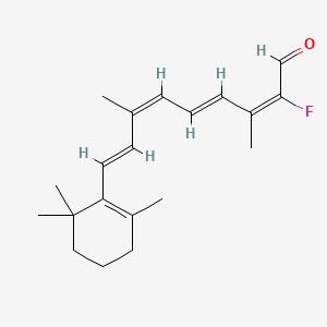 molecular formula C20H27FO B1235419 (2E,4E,6Z,8E)-2-fluoro-3,7-dimethyl-9-(2,6,6-trimethylcyclohexen-1-yl)nona-2,4,6,8-tetraenal CAS No. 68200-23-7