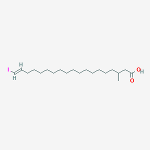molecular formula C20H37IO2 B1235424 19-Iodo-3-methyl-18-nonadecenoic acid CAS No. 95998-63-3