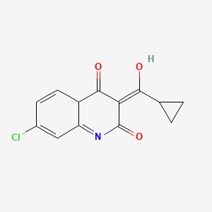 molecular formula C13H10ClNO3 B12354263 2(1H)-Quinolinone, 7-chloro-3-(cyclopropylcarbonyl)-4-hydroxy- 