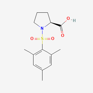 molecular formula C14H19NO4S B12354292 (2S)-1-(2,4,6-Trimethylbenzenesulfonyl)pyrrolidine-2-carboxylic acid 