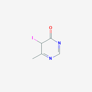 molecular formula C5H5IN2O B12354335 5-iodo-6-methyl-5H-pyrimidin-4-one 