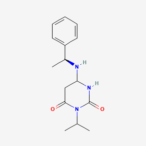 molecular formula C15H21N3O2 B12354409 6-[[(1S)-1-phenylethyl]amino]-3-propan-2-yl-1,3-diazinane-2,4-dione 