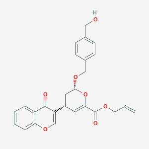 (2R,4R)-2-[[4-(hydroxymethyl)phenyl]methoxy]-4-(4-oxo-1-benzopyran-3-yl)-3,4-dihydro-2H-pyran-6-carboxylic acid prop-2-enyl ester