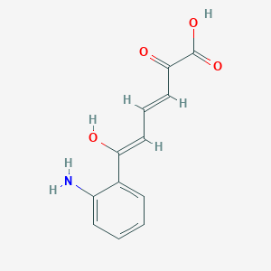 molecular formula C12H11NO4 B1235459 (2E,4E)-6-(2-aminophenyl)-2-hydroxy-6-oxohexa-2,4-dienoic acid 