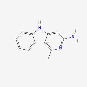 molecular formula C12H11N3 B1235463 3-氨基-1-甲基-5H-吡啶并[4,3-b]吲哚 CAS No. 62450-07-1