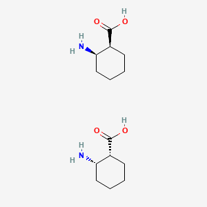 molecular formula C14H26N2O4 B12354747 (1S,2R)-2-Aminocyclohexane-1-carboxylic acid;(1R,2S)-2-aminocyclohexane-1-carboxylic acid 