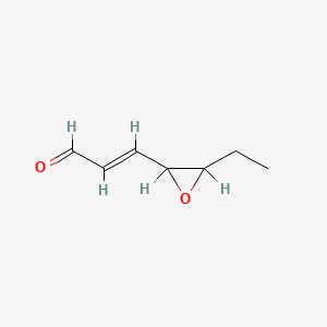 molecular formula C7H10O2 B1235480 3-(3-Ethyloxiranyl)-2-propenal CAS No. 78307-41-2