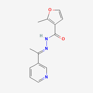 molecular formula C13H13N3O2 B1235482 2-methyl-N-[(E)-1-pyridin-3-ylethylideneamino]furan-3-carboxamide 