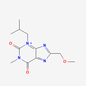 molecular formula C12H17N4O3+ B12354866 8-(Methoxymethyl)-1-methyl-3-(2-methylpropyl)purin-3-ium-2,6-dione 