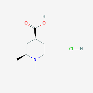 molecular formula C8H16ClNO2 B12354964 1,2-Dimethylpiperidine-4-carboxylic acid hydrochloride, cis 