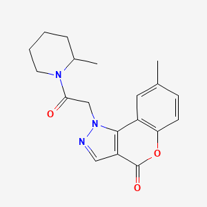 8-Methyl-1-[2-(2-methyl-1-piperidinyl)-2-oxoethyl]-4-[1]benzopyrano[4,3-c]pyrazolone