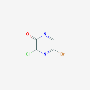 molecular formula C4H2BrClN2O B12355019 6-bromo-2-chloro-2H-pyrazin-3-one 