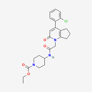 4-[[2-[4-(2-chlorophenyl)-2-oxo-6,7-dihydro-5H-cyclopenta[b]pyridin-1-yl]-1-oxoethyl]amino]-1-piperidinecarboxylic acid ethyl ester