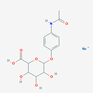 molecular formula C14H17NNaO8 B12355124 p-Acetamidophenyl beta-D-glucuronide sodium salt 