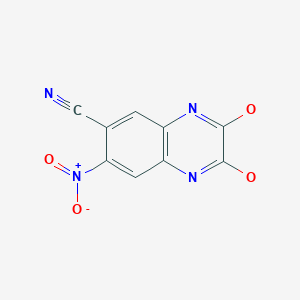 molecular formula C9H2N4O4 B12355194 7-Nitro-2,3-Dioxo-2,3-Dihydroquinoxaline-6-Carbonitrile 