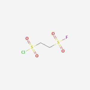 molecular formula C2H4ClFO4S2 B12355229 2-(Chlorosulfonyl)ethane-1-sulfonyl fluoride 