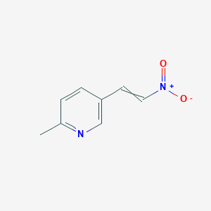 molecular formula C8H8N2O2 B12355264 2-methyl-5-[(E)-2-nitroethenyl]pyridine, E 