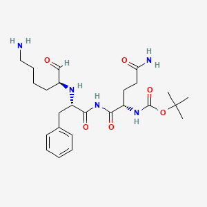 molecular formula C25H39N5O6 B1235528 Butyloxycarbonyl-phenylalanyl-leucyl-lysine CAS No. 82050-16-6