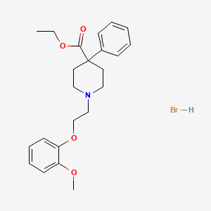 1-(2-(o-Methoxyphenoxy)ethyl)-4-phenylisonipecotic acid ethyl ester hydrobromide