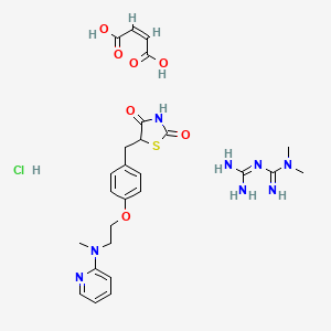 molecular formula C26H35ClN8O7S B1235553 Rosiglitazone/metformin CAS No. 622402-70-4