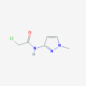 molecular formula C6H8ClN3O B1235561 2-CHLORO-N-(1-METHYL-1H-PYRAZOL-3-YL)ACETAMIDE CAS No. 957510-87-1