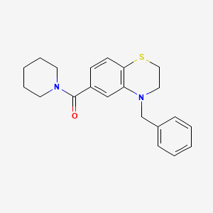 [4-(Phenylmethyl)-2,3-dihydro-1,4-benzothiazin-6-yl]-(1-piperidinyl)methanone