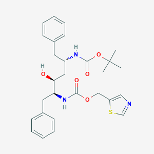 molecular formula C28H35N3O5S B123557 Thiazol-5-ylmethyl ((1S,2S,4S)-1-benzyl-4-(((1,1-dimethylethoxy)carbonyl)amino)-2-hydroxy-5-phenylpentyl)carbamate CAS No. 162849-95-8