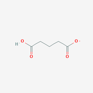 molecular formula C5H7O4- B1235574 Glutarate(1-) 