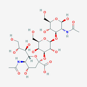 molecular formula C25H42N2O19 B123558 Neu5Acalpha2-3Galbeta1-3GlcNAcbeta CAS No. 142434-22-8
