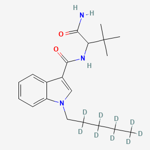molecular formula C20H29N3O2 B12355843 N-(1-amino-3,3-dimethyl-1-oxobutan-2-yl)-1-(pentyl-2,2',3,3',4,4',5,5,5-d9)-1H-indole-3-carboxamide 