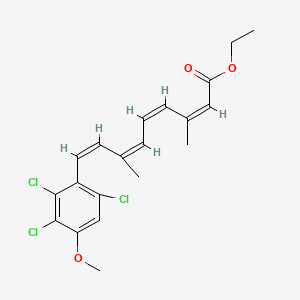 ethyl (2Z,4Z,6Z,8Z)-3,7-dimethyl-9-(2,3,6-trichloro-4-methoxyphenyl)nona-2,4,6,8-tetraenoate