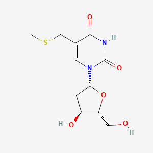 1-[(2R,4S,5R)-4-hydroxy-5-(hydroxymethyl)tetrahydrofuran-2-yl]-5-(methylsulfanylmethyl)pyrimidine-2,4-dione