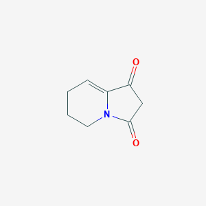 molecular formula C8H9NO2 B12355948 6,7-dihydro-5H-indolizine-1,3-dione 