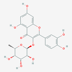 molecular formula C21H20O11 B1235609 Quercetin-3-O-alpha-L-rhamnopyranoside 