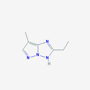 molecular formula C7H10N4 B123562 2-ethyl-7-methyl-3H-pyrazolo[1,5-b][1,2,4]triazole CAS No. 151521-54-9