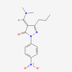 (4E)-4-(dimethylaminomethylidene)-2-(4-nitrophenyl)-5-propylpyrazol-3-one
