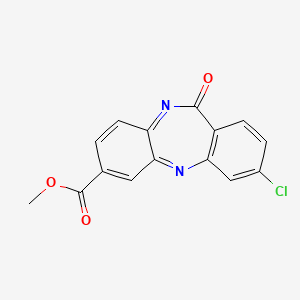 molecular formula C15H9ClN2O3 B12356319 Methyl 9-chloro-6-oxobenzo[b][1,4]benzodiazepine-2-carboxylate 