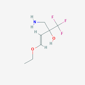 molecular formula C7H12F3NO2 B12356384 2-(Aminomethyl)-4-ethoxy-1,1,1-trifluorobut-3-en-2-ol 