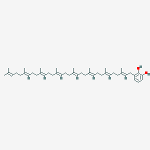molecular formula C46H70O2 B1235640 3-(All-trans-octaprenyl)benzene-1,2-diol 