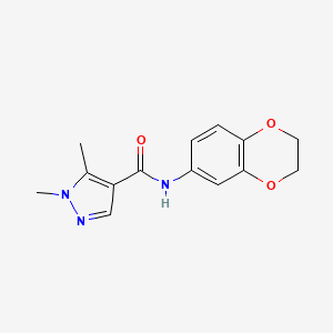 N-(2,3-dihydro-1,4-benzodioxin-6-yl)-1,5-dimethyl-4-pyrazolecarboxamide