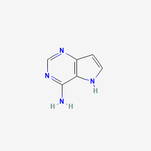 molecular formula C6H6N4 B1235681 5H-pyrrolo[3,2-d]pyrimidin-4-amine CAS No. 2227-98-7