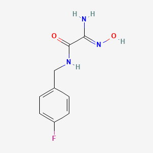 molecular formula C9H10FN3O2 B12357016 N-[(4-fluorophenyl)methyl]-1-(N'-hydroxycarbamimidoyl)formamide 