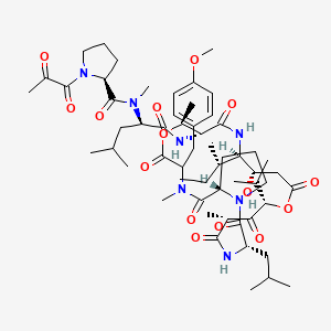 molecular formula C57H87N7O15 B1235712 Dehydrodidemnin B 