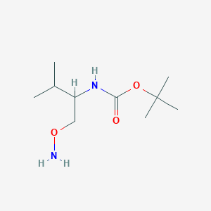 molecular formula C10H22N2O3 B12357151 Tert-butyl [1-aminooxy)-3-methylbutan-2-yl]carbamate 