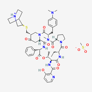 molecular formula C54H71N9O13S2 B12357337 Quinupristin (mesylate) (120138-50-3 free base) 