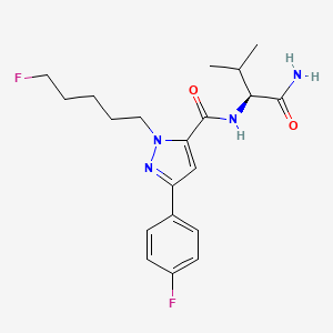 molecular formula C20H26F2N4O2 B12357432 (S)-N-(1-amino-3-methyl-1-oxobutan-2-yl)-1-(5-fluoropentyl)-3-(4-fluorophenyl)-1H-pyrazole-5-carboxamide CAS No. 2365471-73-2